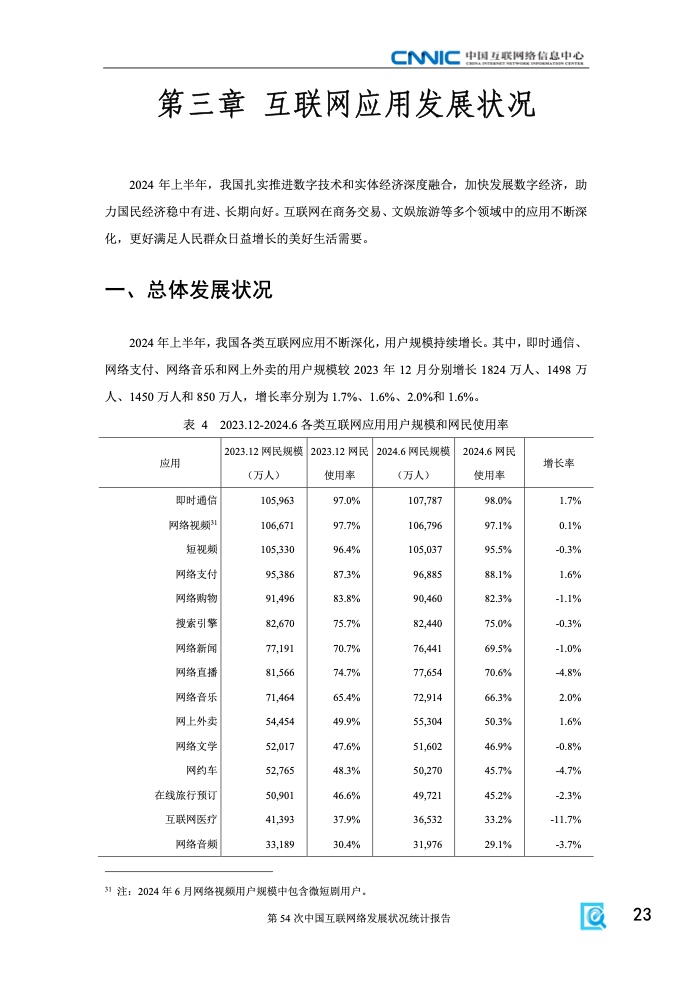 第54次中国互联网络发展状况统计报告(图29)